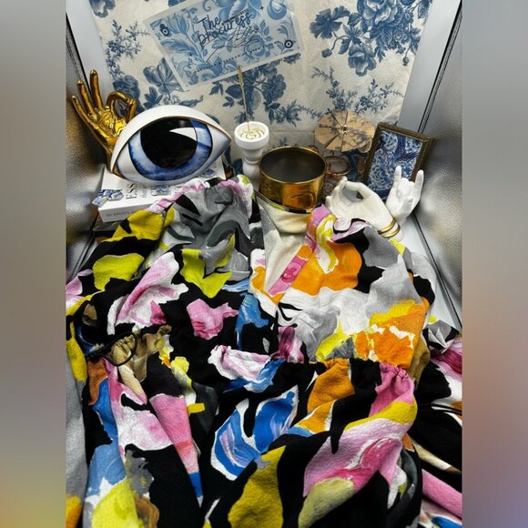 🆕 STINE GOYA 🧿 NWOT Veroma Printed Crepe Midi Dress - Size S - Picture 10 of 16